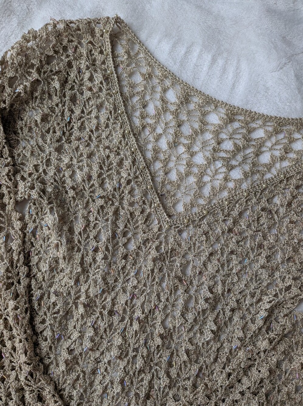 vintage beaded gold top - Picture 3 of 3